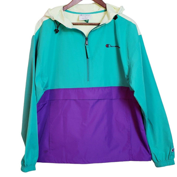 Champion Jackets & Blazers - 2Champion Womens Outdoors Packable Colorblocked Windbreaker Jacket Medium Hoodie